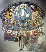 Wandmalerei der Apsis, im Museu Nacional d’Art de Catalunya