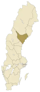Lage von Ångermanland in Schweden