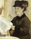Édouard Manet:Femme lisant, um 1880, Stedelijk Museum