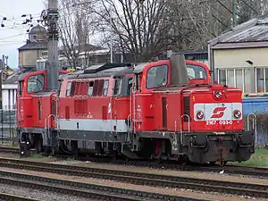 2167.093 kurz vor ihrer Ausmusterung am Grazer Hauptbahnhof. Die Rangierkupplung wurde bereits entfernt.