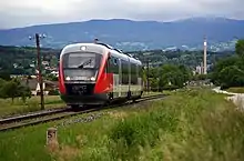 Dieseltriebwagen ÖBB 5022 bei Riedlingsdorf