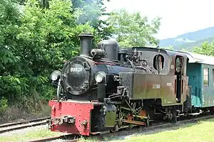 898.01 im Bahnhof Treibach-Althofen der Gurktalbahn (2023)