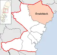 Lage der Gemeinde Örnsköldsvik