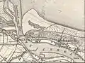 Weichseldurchbruch auf der Karte von 1901