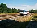 Zug der České dráhy im Bahnhof Vejprty (2018)