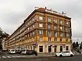 ŚDM-Wohnblock an der Ecke von der Aleja Jana Pawła II und Ulica Mazurska
