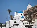 Die Kirchen Panagia Gremniotissa und Agios Eleftherios in der Chora von Ios