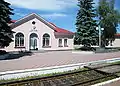 Bahnhofsgebäude in Isjaslaw
