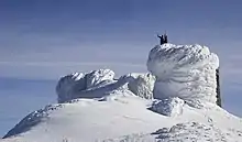 Anraum aus Schnee am Biały Słoń