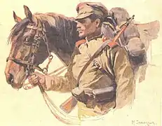 In Galizien. Kavallerist 1914