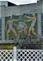 Mosaik der Künstler Konstantinowitsch und Kusminkow: Sportler