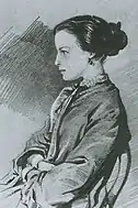 Michails Frau Natalja im Jahr 1852