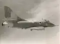 Eine A-4N/E Skyhawk Ayit der 140. Staffel „Golden Eagle“ im Flug, ca. 1973 noch auf der Basis Etzion im Sinai