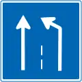 Reduzierung auf eine Spur