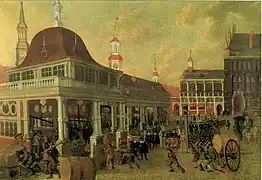 Waage mit Börse um 1680