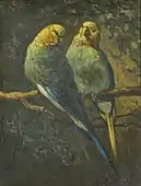 Papageien, um 1890