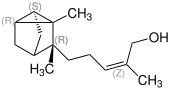 Strukturformel von (+)-α-Santalol
