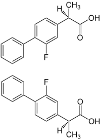 Strukturformel von Flurbiprofen