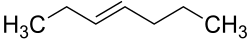 Strukturformel von trans-3-Hepten