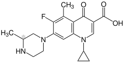 Strukturformel von Grepafloxacin