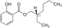 Strukturformel von (S)-2-Salicylsäure-2-ethylhexylester