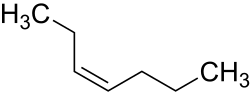 Strukturformel von cis-3-Hepten