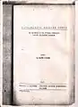 Titelblatt von Lehrmaterial zur angewandten organischen Chemie von Zoltan Hajos, Universität Veszprém (1953)
