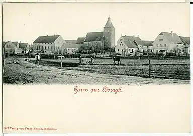 Boragk auf einer Ansichtskarte des Meißner Verlags Brück & Sohn (1899)