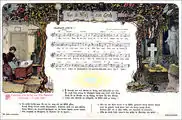 2 – Vun dr Wieg’ zun Grob (1907).Zeichnung von H. Unger, Leipzig.