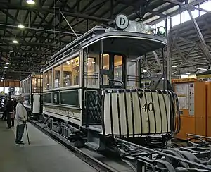 Triebwagen 40 als historisches Fahrzeug in der Fahrzeugsammlung des DTMB, 2018