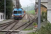 BDe 4/4 44 mit Werbung für den Tarifverbund Ostwind im Endbahnhof Wasserauen, 2009