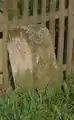 Halbmeilenstein Beierfeld vor der Restaurierung