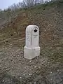 Ganzmeilenstein an der Straße von Chemnitz nach Mittweida kurz vor Ottendorf