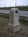 Ganzmeilenstein an der Straße von Chemnitz nach Mittweida kurz vor Ottendorf