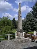 Kursächsische Postmeilensäule von 1727 in Frohburg (Mai 2008)