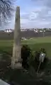 Ganzmeilensäule Schönbrunn vor der Restaurierung
