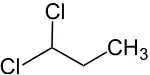 Strukturformel von 1,1-Dichlorpropan