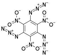 Strukturformel von 1,3,5-Triazido-2,4,6-trinitrobenzol