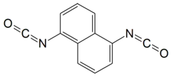 Strukturformel von Naphthylen-1,5-diisocyanat