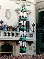 Erste aufgebaute torre de vuit sense folre der Geschichte, Castellers de Vilafranca, 1/11/1999