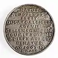 1/2 Sterbetaler 1665 auf Christian Ludwig, tituliert u.a. als Graf von Hoya. (Welter 1517)