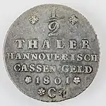 1/2 Thaler Hannoverisch Cassengeld 1801 (Welter 2849)