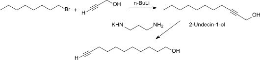 10-Undecinol aus 2-Undecinol