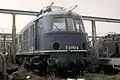 Die 119 002 auf dem Schrottplatz in München-Freimann, 1984