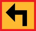 Richtung des Verbotes, linksweisend