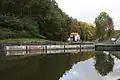 Versperrte Kanalverzweigung vor der Schleuse&nbsp;1