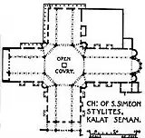 Qalʿat Simʿan, Grundriss