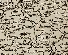 Kartenschrift von Gerhard Mercator