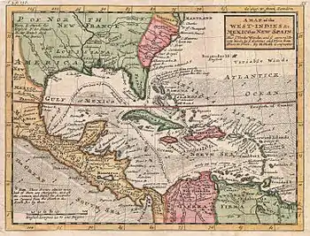 Eines der letzten Werke Molls: Karte der West Indies und der Karibik, 1732