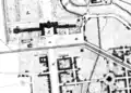 Lage des Landhauses Behrend (südwestlich vom Luisenplatz) auf einer Karte von 1824.
